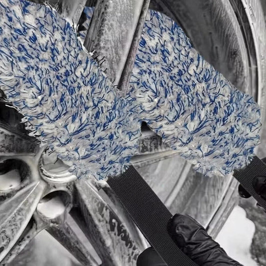 The Microfiber Flosser - Coral Plush Cleaning Towel -Long Belt Hub- Detail Towel