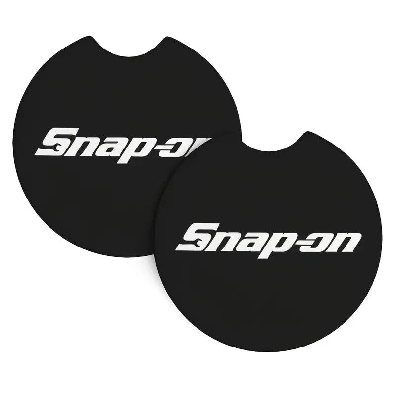 2pc Set Snap On Tools Car Cup Holder Coaster Mats, Anti-Slip, 7CM, Water Bottle Pad