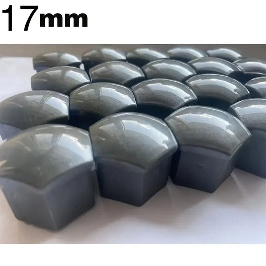 Grey Wheel Nut Bolt Covers Universal 17mm 20PCS