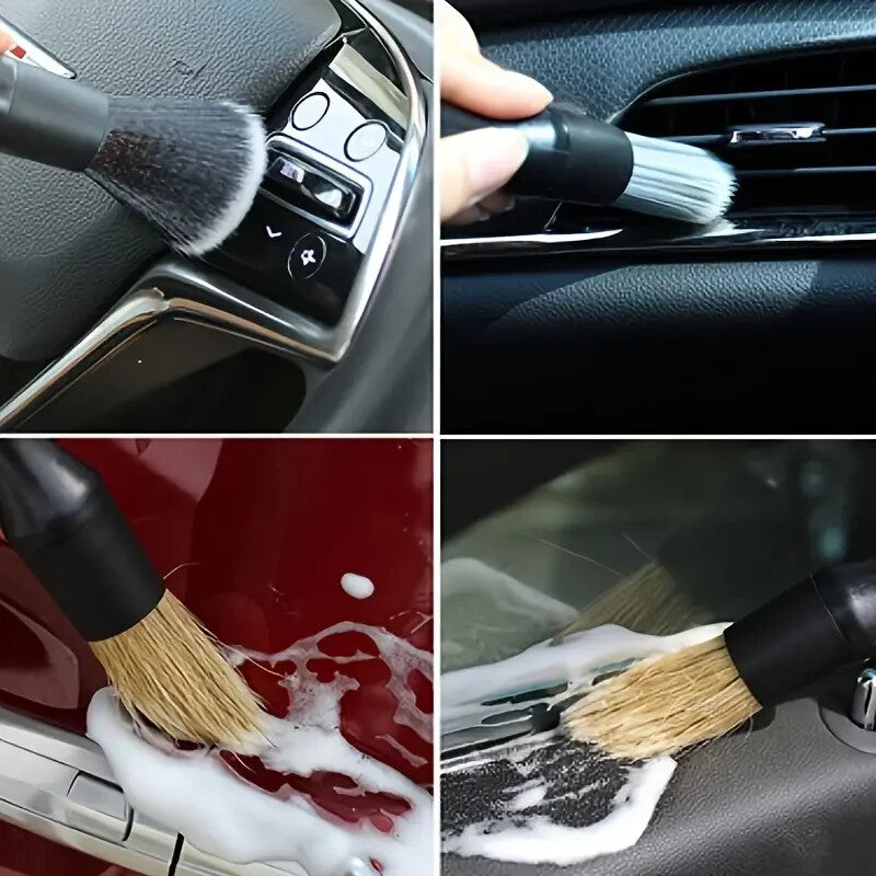 Car Detailing Brush Set 3pcs Premium Quality Fine Soft Interchangeable Heads