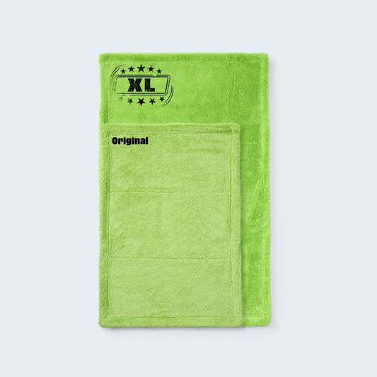 Duel Autocare - XL Green Triple Twisted Loop Drying Towel - 50x80cm- 1400 GSM