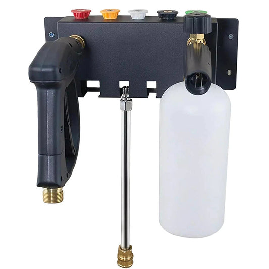 Wall Mount Pressure Washer Attachment Holder Erosion Resistant 1/4 Quick Connect