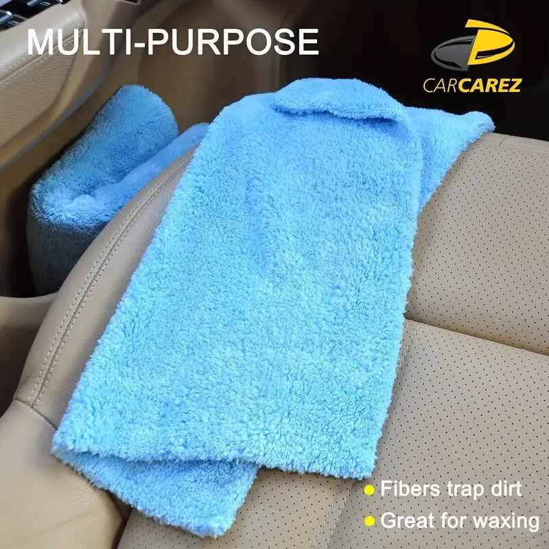 450gsm Edgeless Microfibre Cloths x 6 -Light Blue Microfiber Car Detailing 40x40