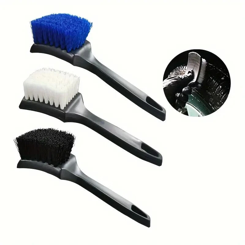 Hard Bristle Tyre Brush Car Detailing Wheel Cleaning Brush for Wheels Blue