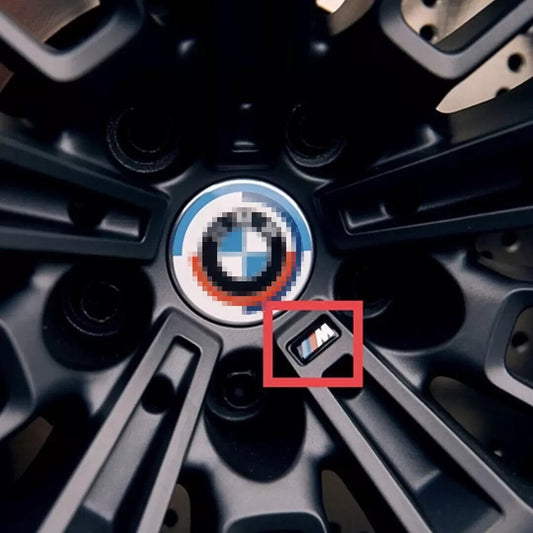 15 X M SPORT PERFORMANCE ALLOY WHEEL BADGE STICKER EMBLEM DECAL BMW 17MM X 9MM