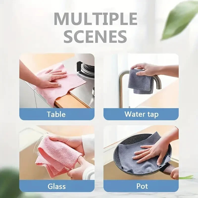 50 PCS Microfibre Tear-Off Cloth Roll Soft & Reusable Lint Free 180GSM Blue