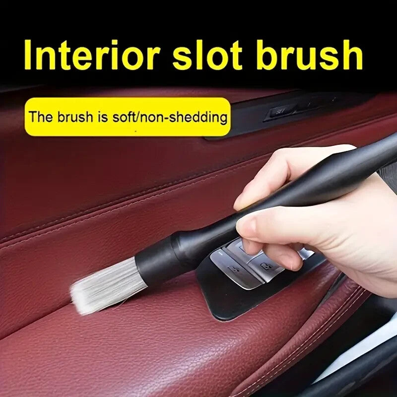 Car Detailing Brush Set 3pcs Premium Quality Fine Soft Interchangeable Heads