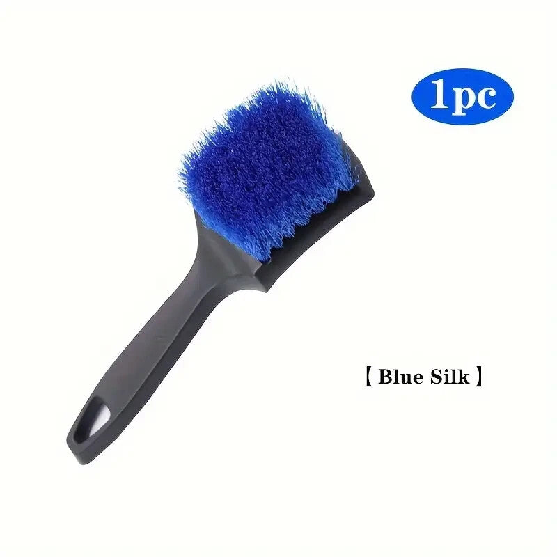 Hard Bristle Tyre Brush Car Detailing Wheel Cleaning Brush for Wheels Blue