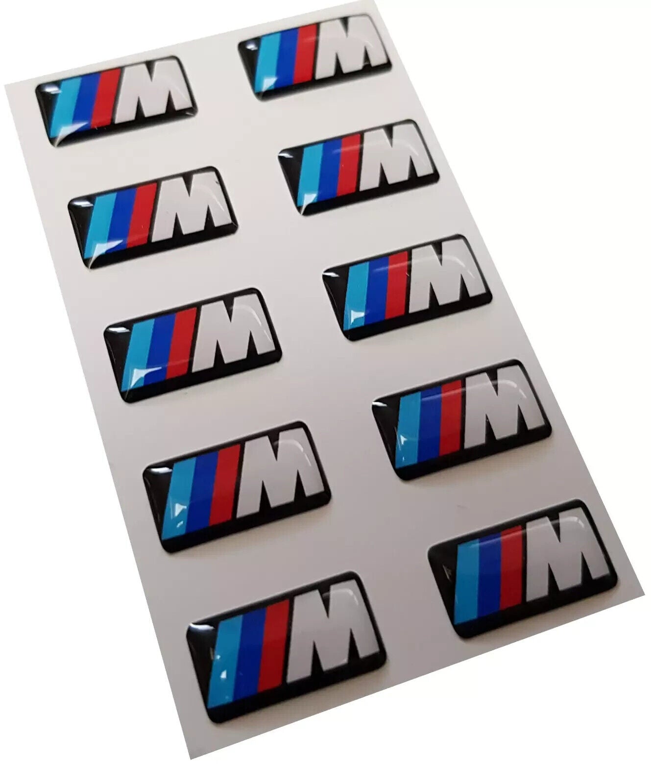 15 X M SPORT PERFORMANCE ALLOY WHEEL BADGE STICKER EMBLEM DECAL BMW 17MM X 9MM