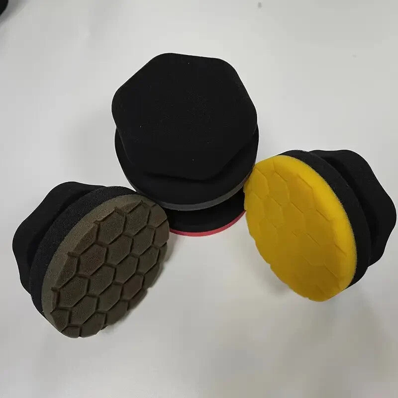 Car Wax Polishing Sponge - Hexagonal Grip High-Density Foam- For Auto Waxing car
