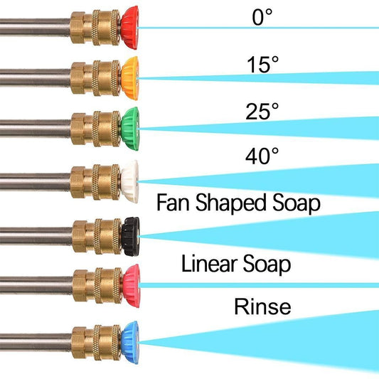 7 pcs - Pressure Washer Nozzle Holder -  Spray Nozzle Tips 1/4 '' Quick Connect