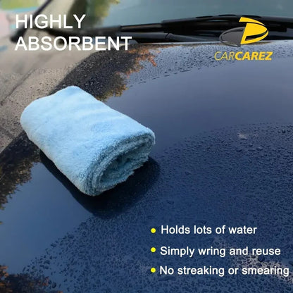450gsm Edgeless Microfibre Cloths x 6 -Light Blue Microfiber Car Detailing 40x40