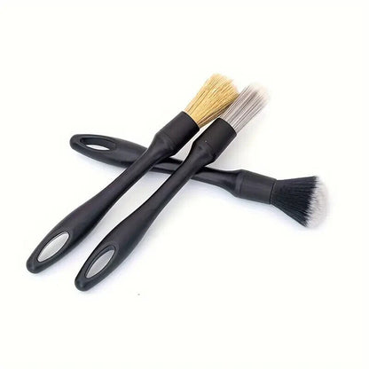 Car Detailing Brush Set 3pcs Premium Quality Fine Soft Interchangeable Heads