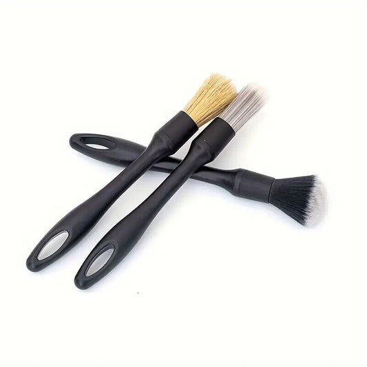 Car Detailing Brush Set 3pcs Premium Quality Fine Soft Interchangeable Heads