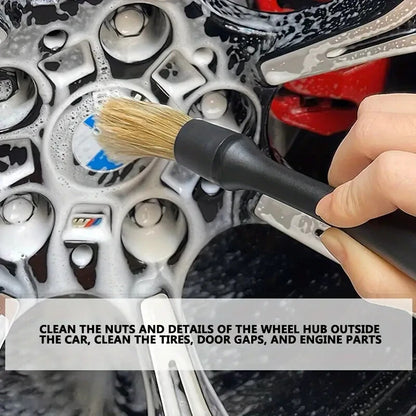 Car Detailing Brush Set 3pcs Premium Quality Fine Soft Interchangeable Heads