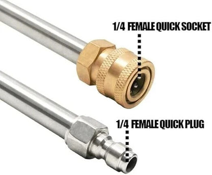 Pressure Washer Lance Curved Extension Wand 1/4" Quick Release And 5 Nozzles