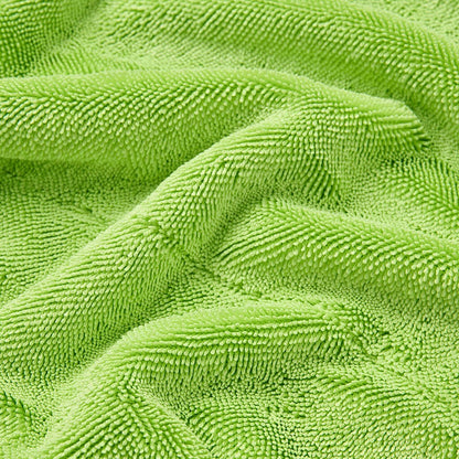Duel Autocare - XL Green Triple Twisted Loop Drying Towel - 50x80cm- 1400 GSM