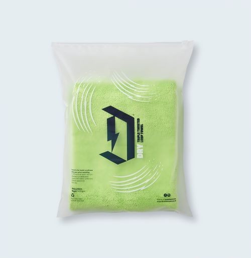 Duel Autocare - XL Green Triple Twisted Loop Drying Towel - 50x80cm- 1400 GSM