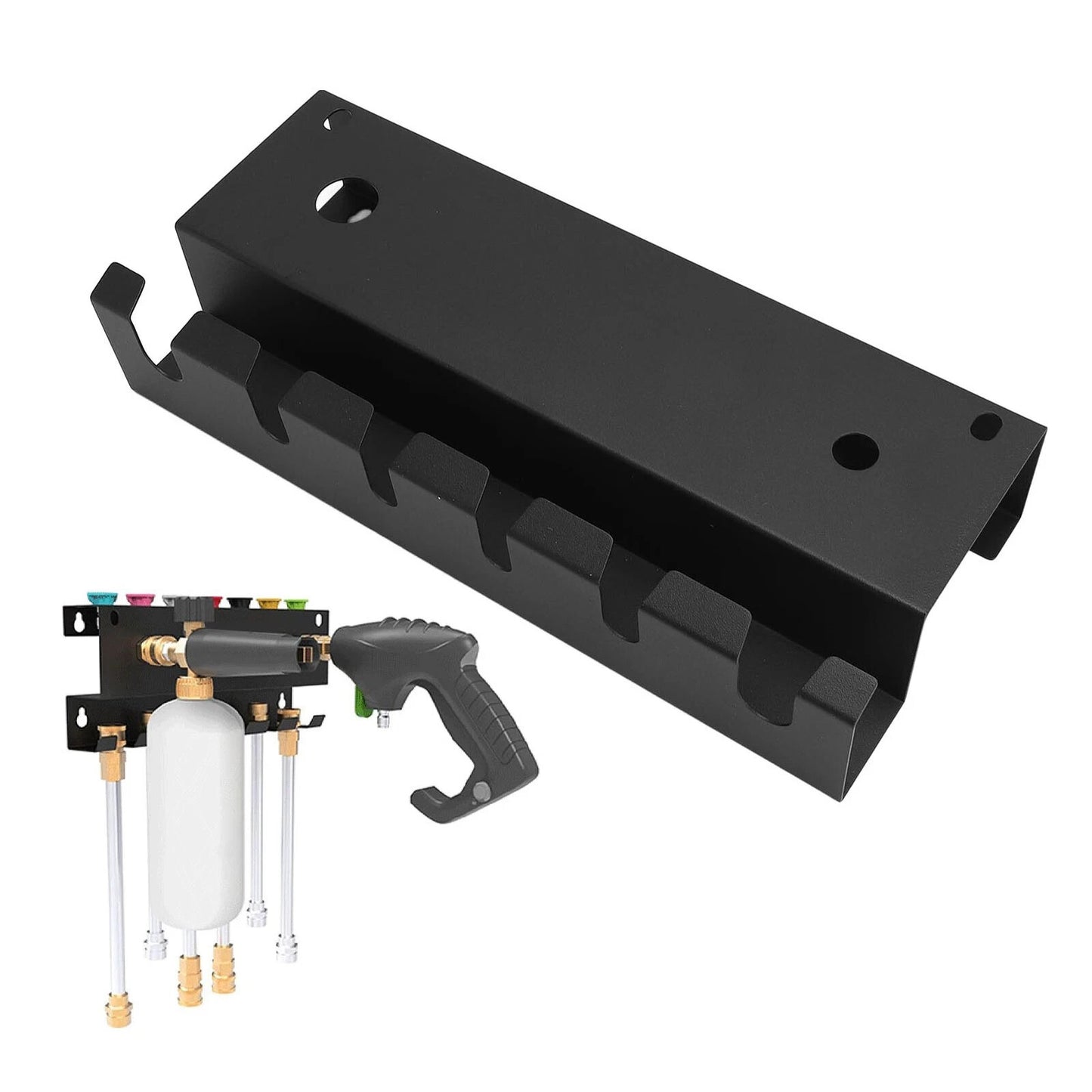 Wall Mount Pressure Washer Attachment Holder Erosion Resistant 1/4 Quick Connect