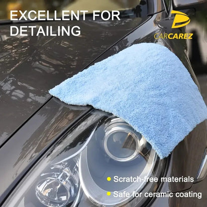 450gsm Edgeless Microfibre Cloths x 6 -Light Blue Microfiber Car Detailing 40x40