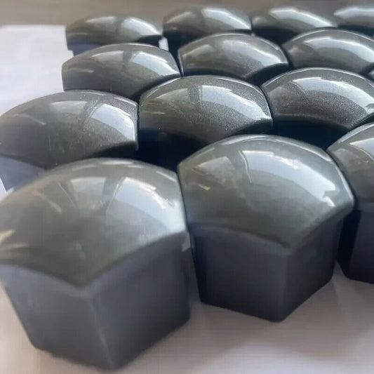 Grey Wheel Nut Bolt Covers Universal 17mm 20PCS