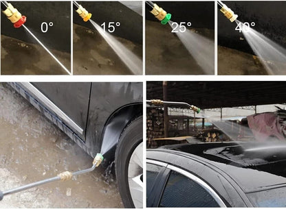 Pressure Washer Lance Curved Extension Wand 1/4" Quick Release And 5 Nozzles