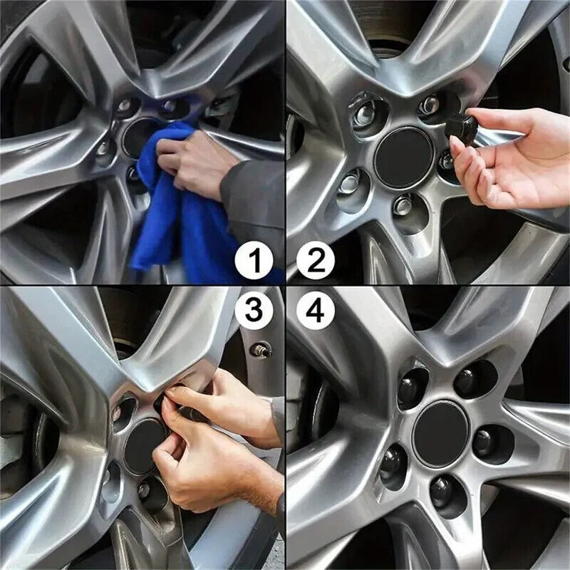 Chrome Wheel Nut Bolt Covers Universal 17mm 20PCS