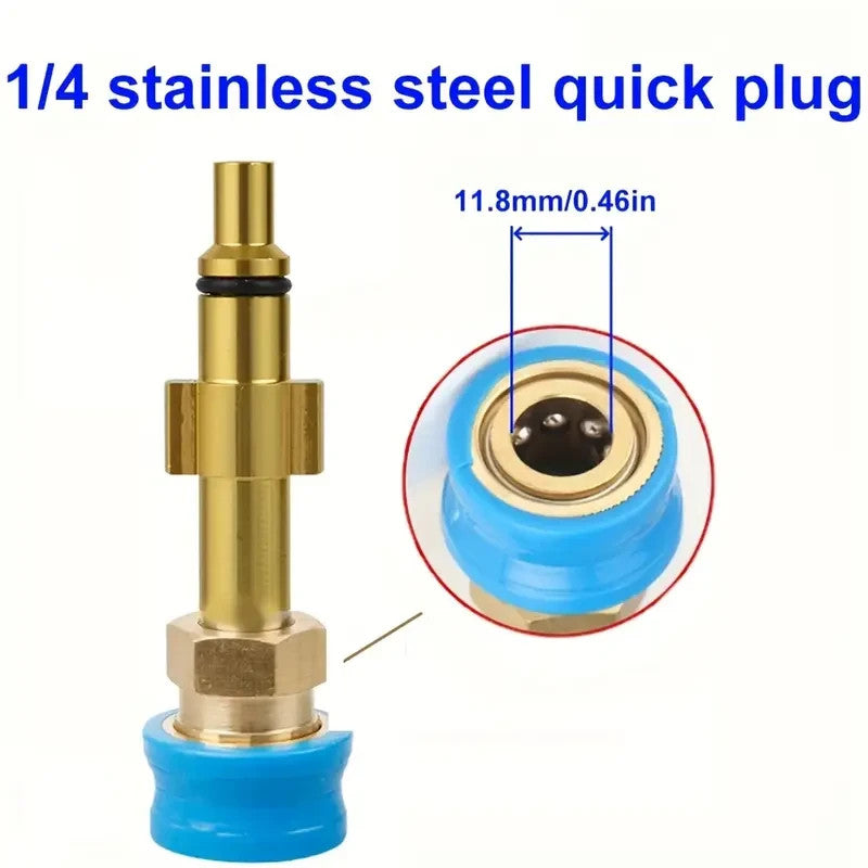 Quick Release Pressure Washer Gun Adapter Fit Karcher K2-K7 To 1/4"Quick Connect