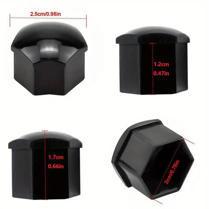 Chrome Wheel Nut Bolt Covers Universal 17mm 20PCS