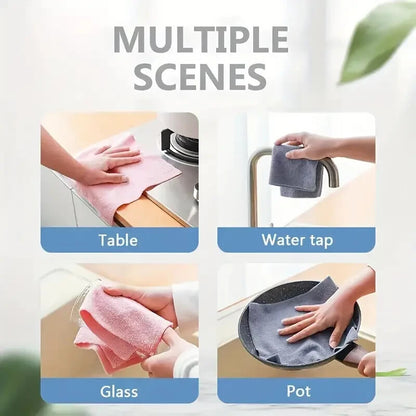 50 PCS Microfibre Tear-Off Cloth Roll Soft & Reusable Lint Free 180GSM Blue